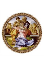 D-TOYS Ronde puzzel Michelangelo - De heilige familie (525 stukjes, kunst vormpuzzel)
