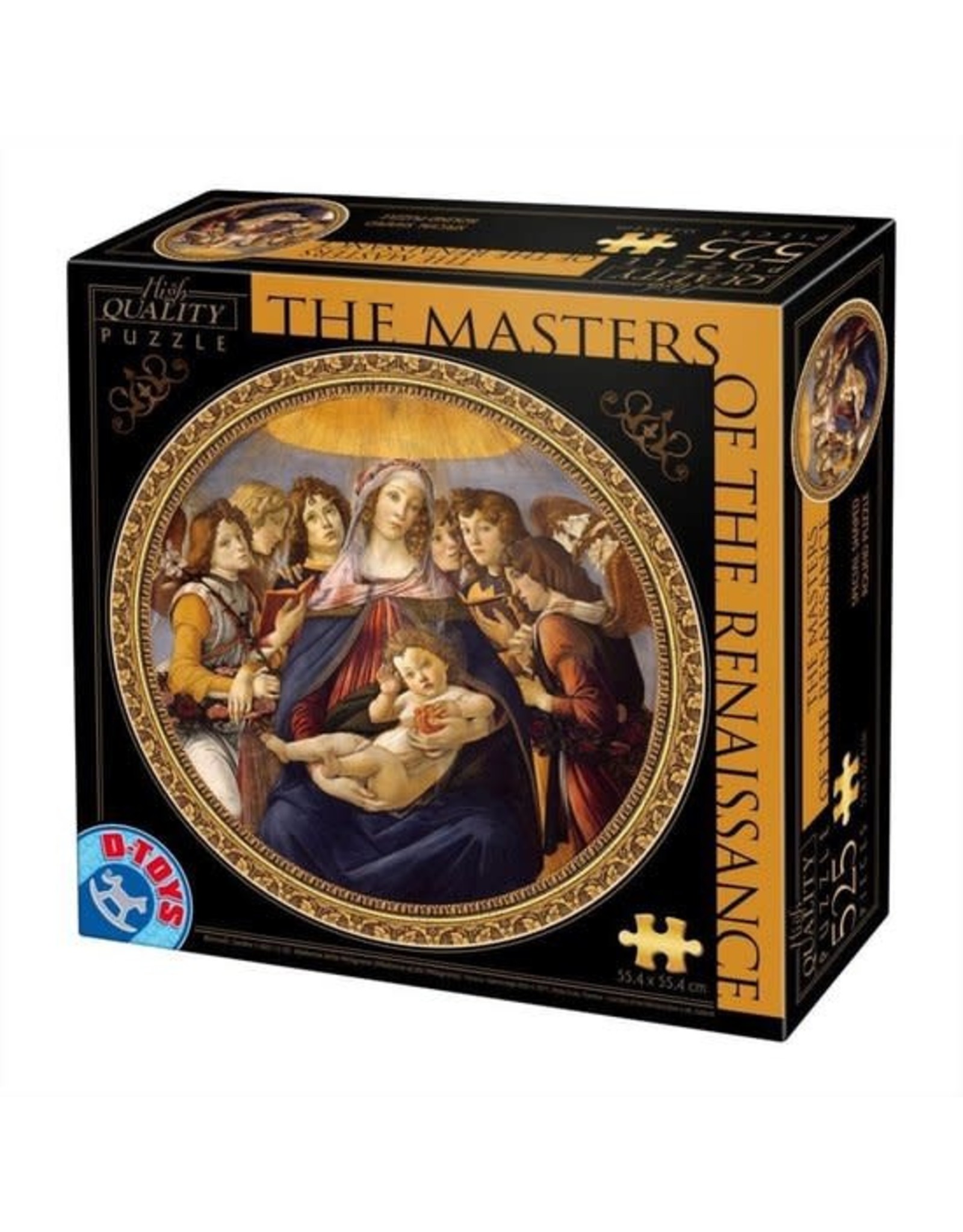 D-TOYS Ronde puzzel Botticell - Madonna della Melagra (525 stukjes, kunst vormpuzzel)