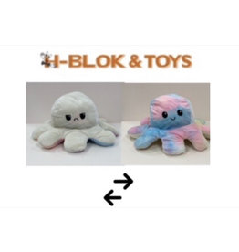 Octopus Mood Knuffel XXL Geel\regenboog kleur