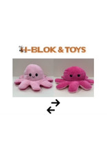 Octopus Mood Knuffel XXL roze/Donker Roze