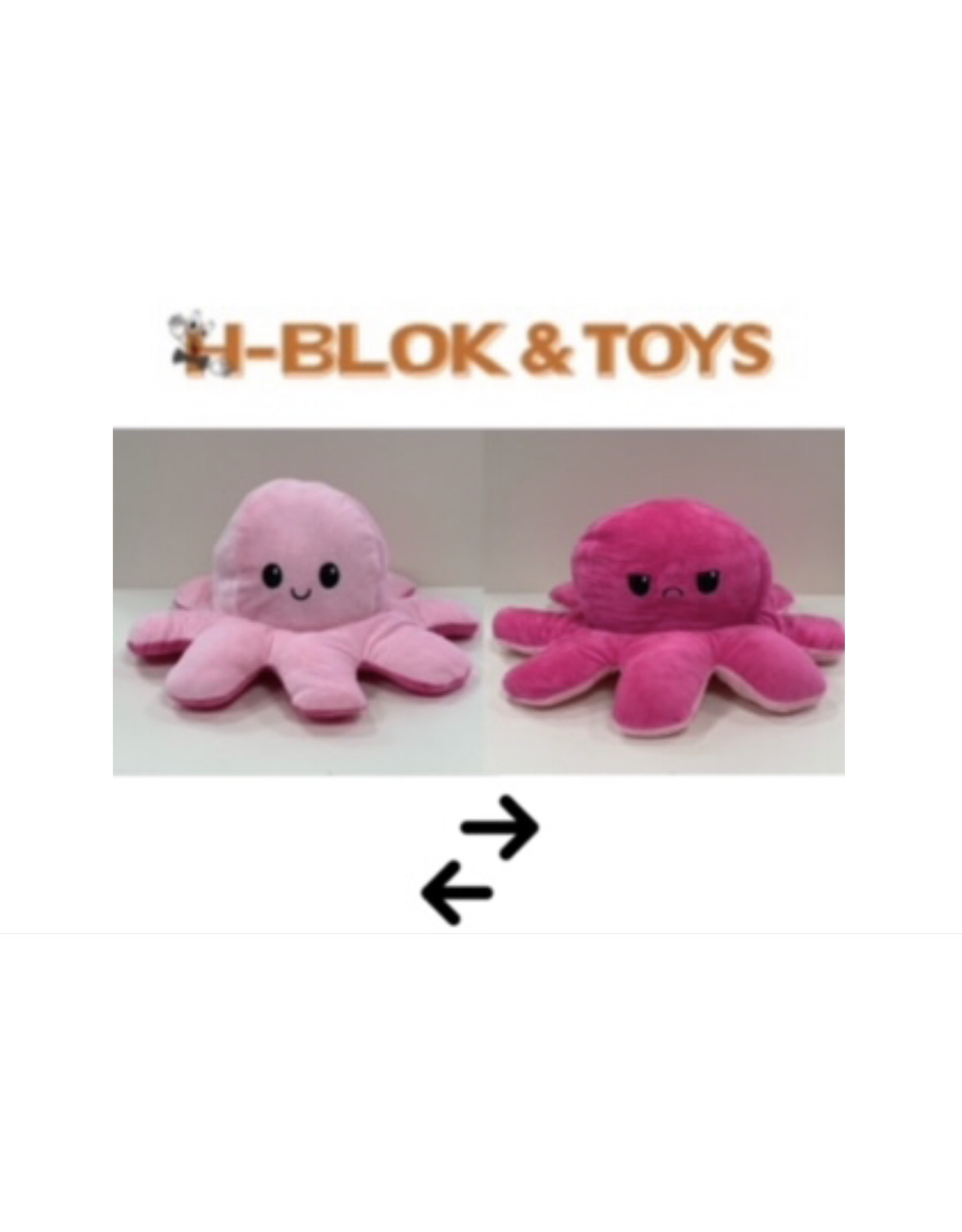 Octopus Mood Knuffel XXL roze/Donker Roze