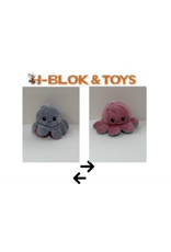 Octopus Mood Sleutelhanger Roze/Grijs