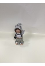 MANSION KERST DECORATIE  ENGEL 12CM WIT OR GRIJS