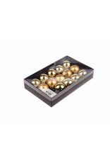 KERSTBAL 15X GOUD 45MM GLAS