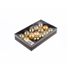 KERSTBAL 15X GOUD 45MM GLAS