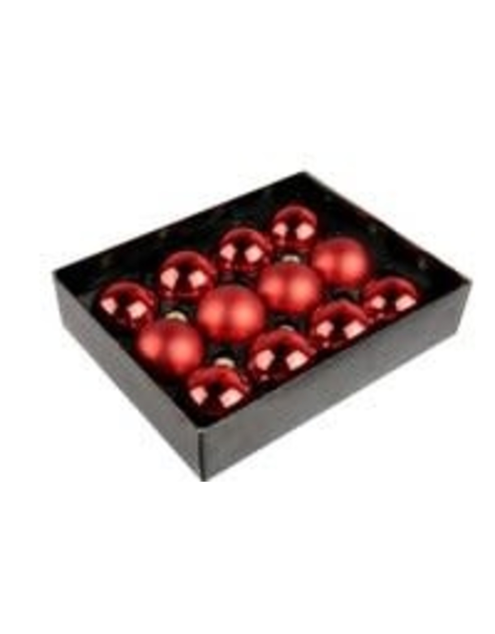 H&S KERSTBAL 12X ROOD 57MM GLA