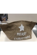 KERSTBOOM ZAK JUTE 60X30X30 MERRY CHRISTMAS