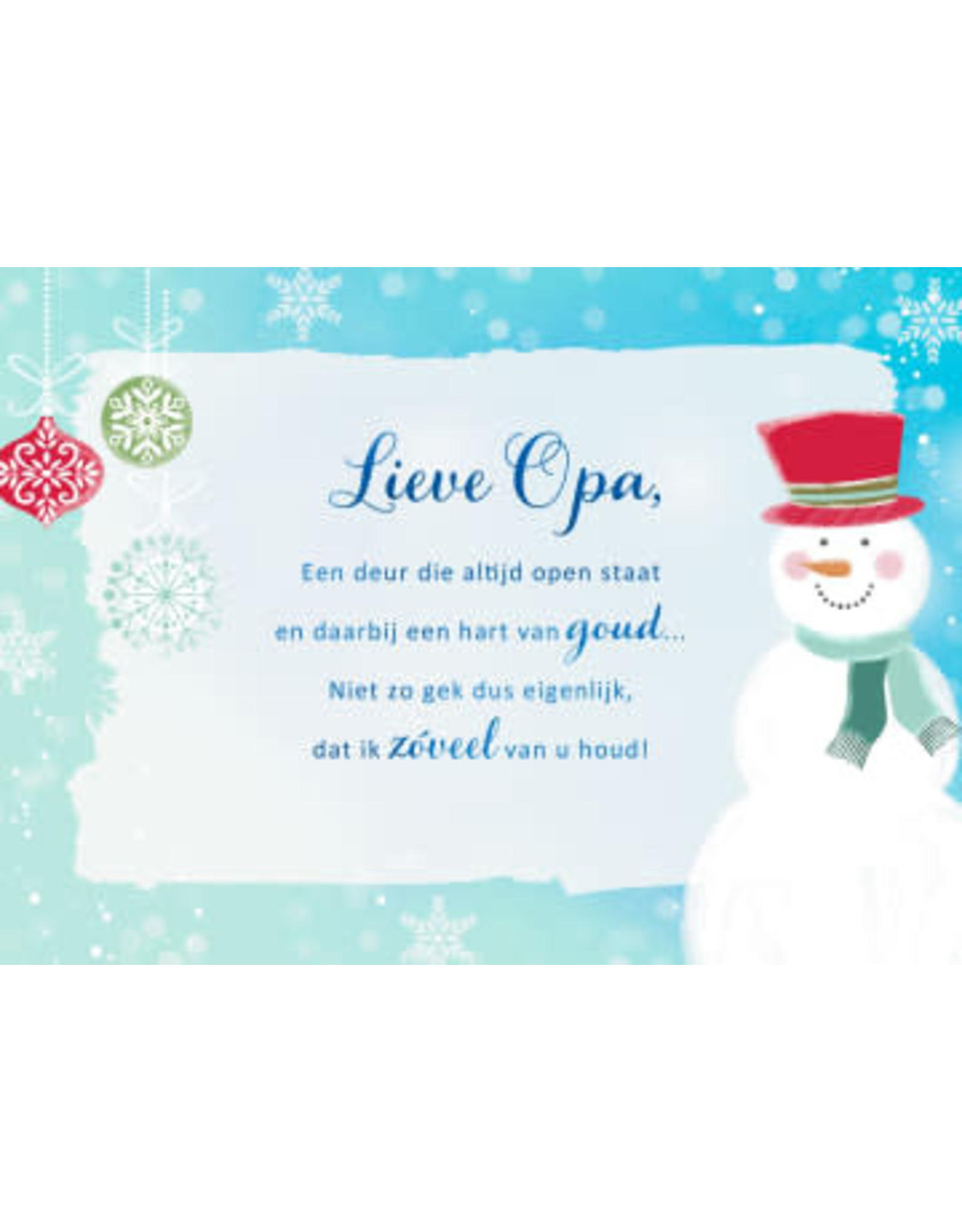 Kerstkaart Lieve Opa- Hallmark met envelop