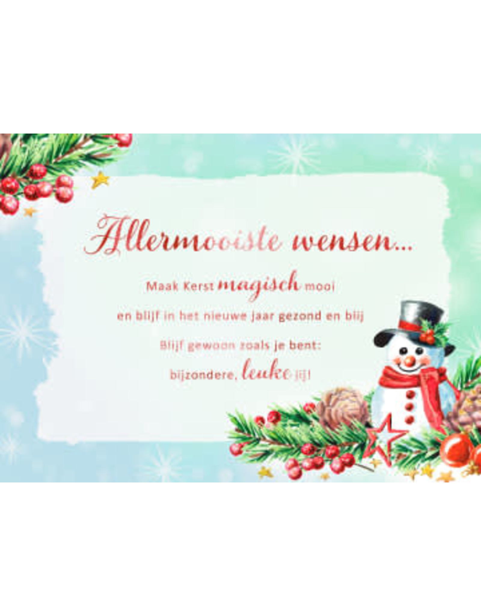 Hallmark Kerstkaart Allermooiste Wensen - Hallmark met envelop