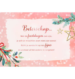 Hallmark Kerstkaart Beterschap-Hallmark met envolop