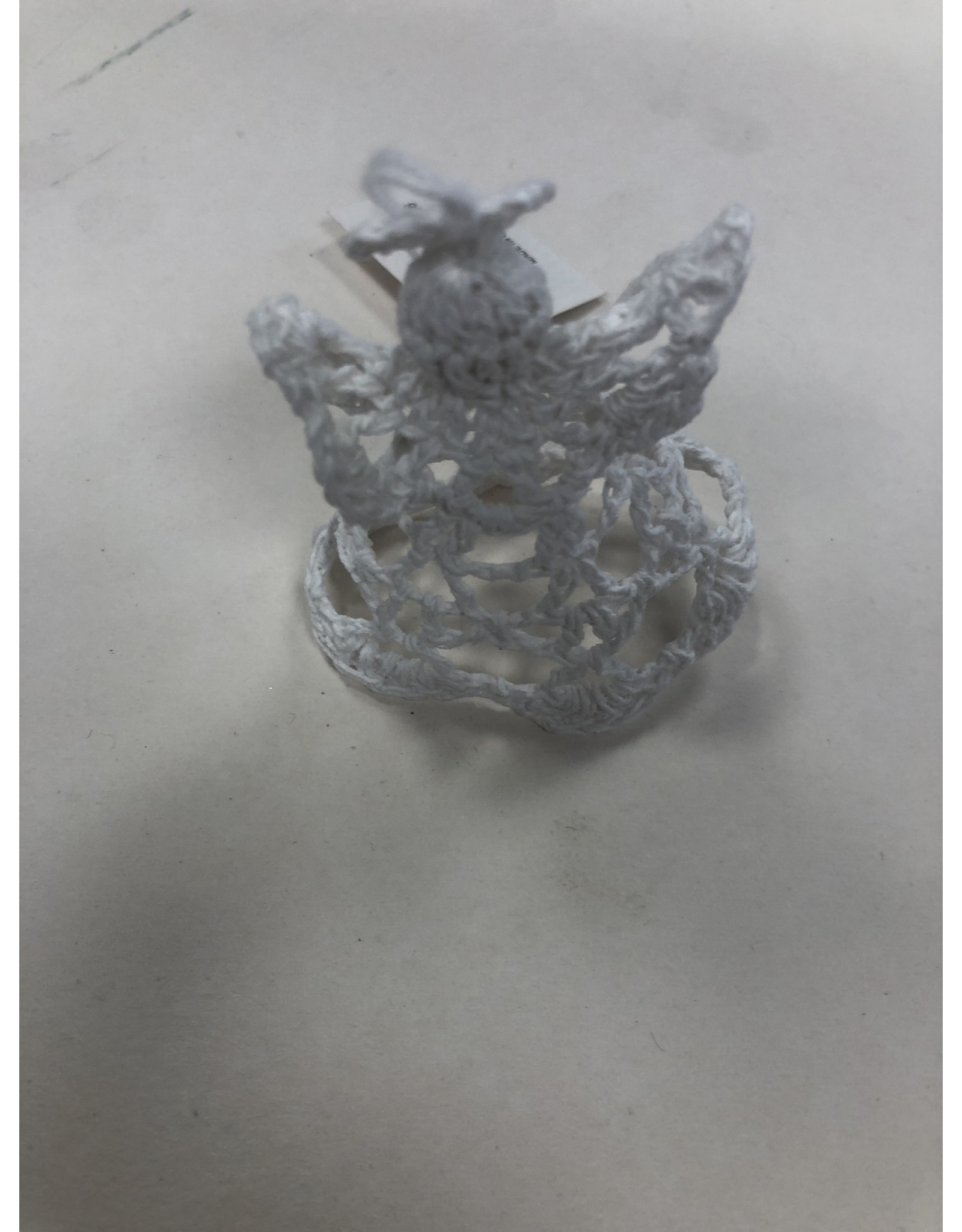 KERSTBOOM DECORATIE ENGEL WIT HANGEND 8CM