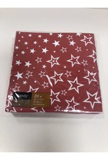 PAKK/20 KERST SERVETTEN 33X33 STER ROOD