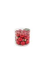 MERKLOOS KERSTBAL 24X ROOD 25MM GLS