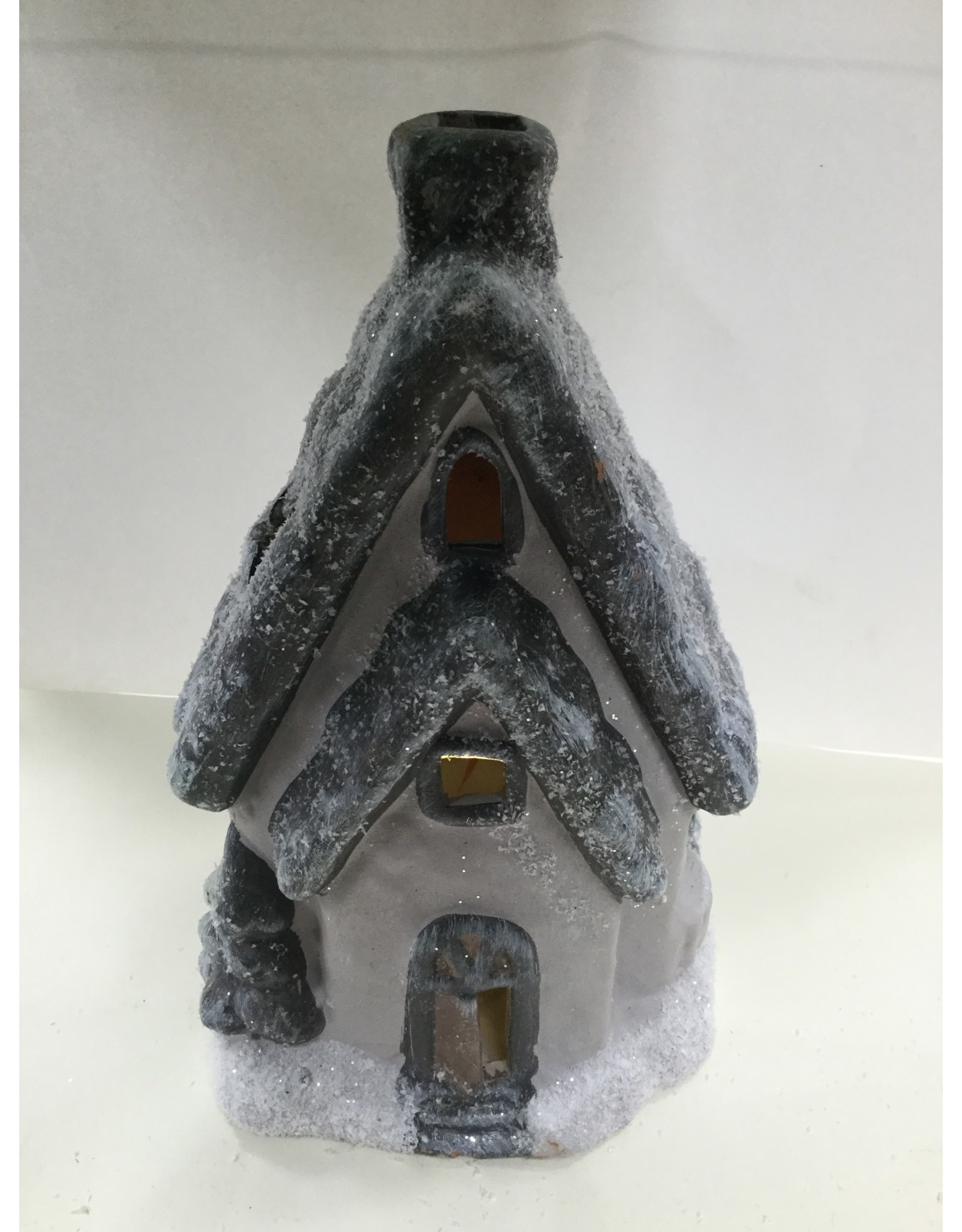 Kerst decoratie winter herenhuis 25X14X10CM met verlichting