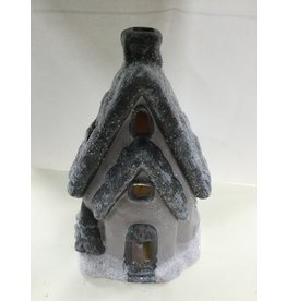 Kerst decoratie winter herenhuis 25X14X10CM met verlichting