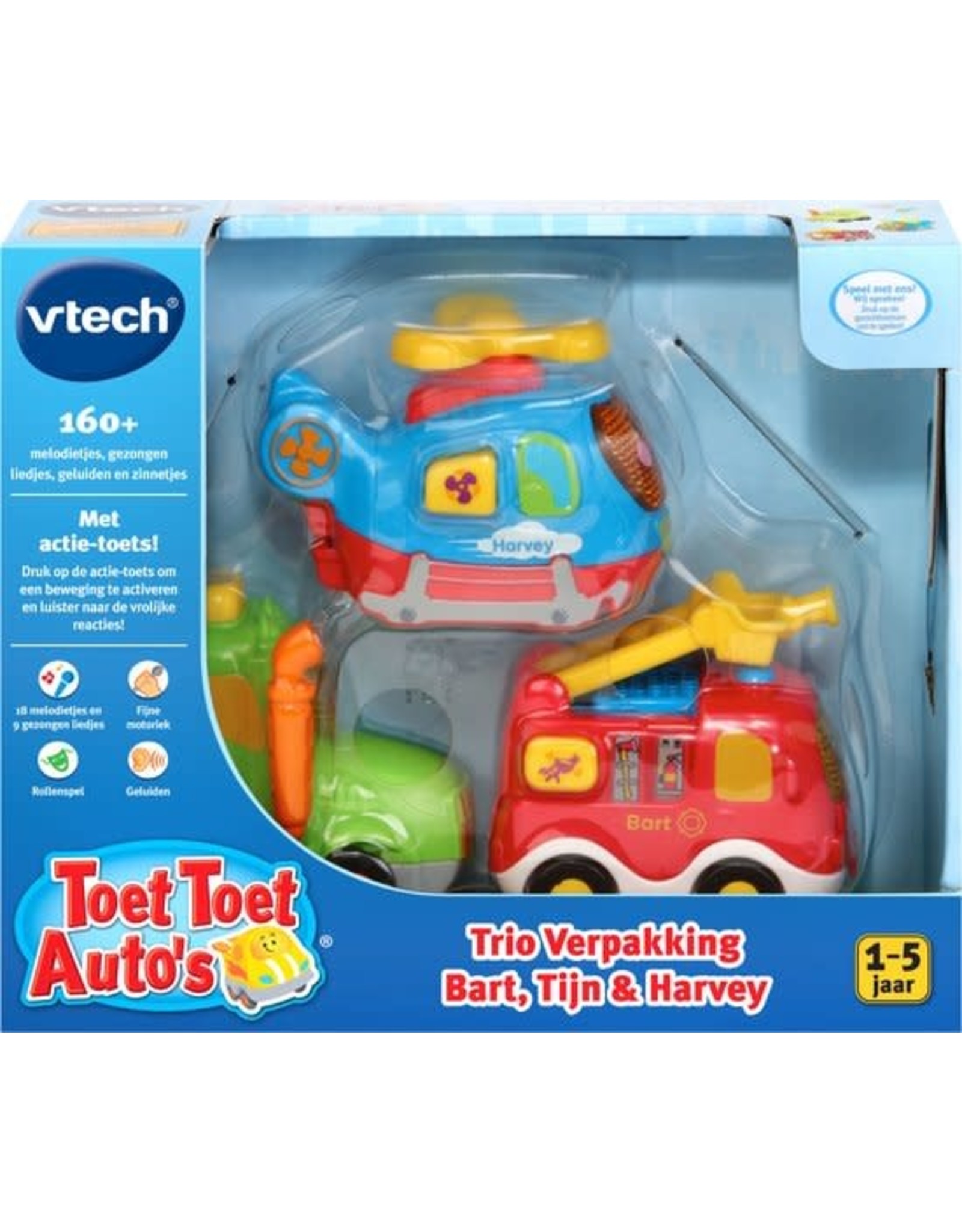 VTECH VTechToet Toet Auto's Bart, Tijn & Harvey Trio Verpakking