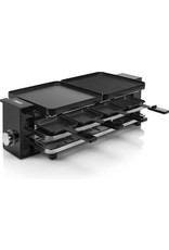 Prinses Princess 162925 Gourmetstel - Raclette Piano Black 8 – inclusief 8 spatels - 8 personen