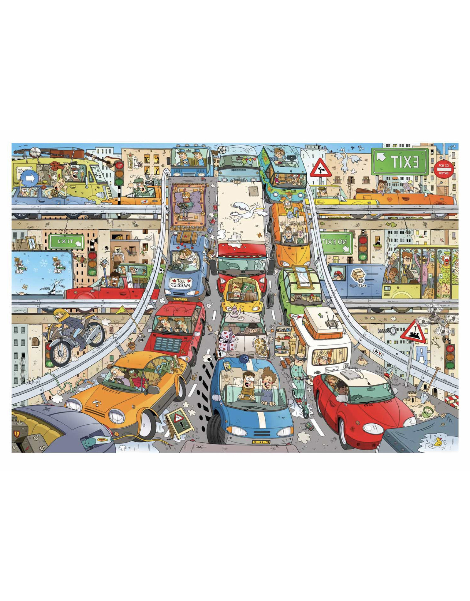 Rearview Mirror Puzzle 'Traffic congestion', 1000pcs.