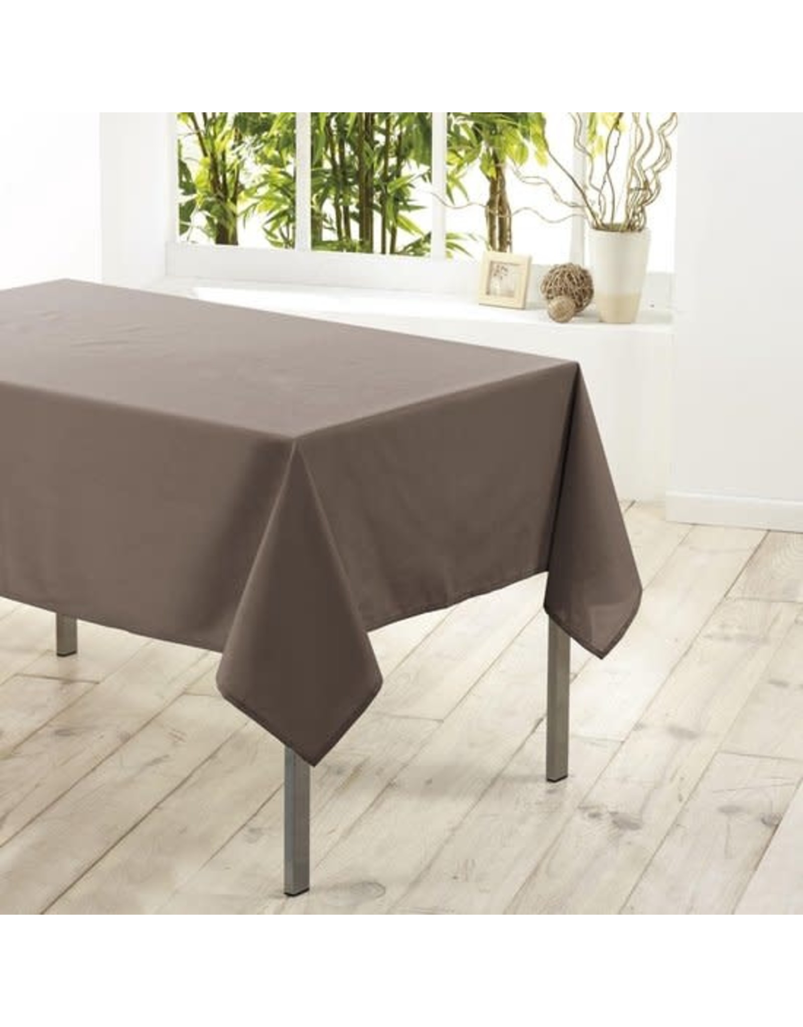 WICOTEX Tafellaken-Tafelkleed- textiel Essentiel taupe 140cmx250cm