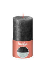 BOLSIUS Bolsius stompkaars Rustiek Shimmer antraciet 60 uur D 6,8 H 13 cm