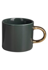 GUSTA Mok 230ml donkergroen/goud Gusta
