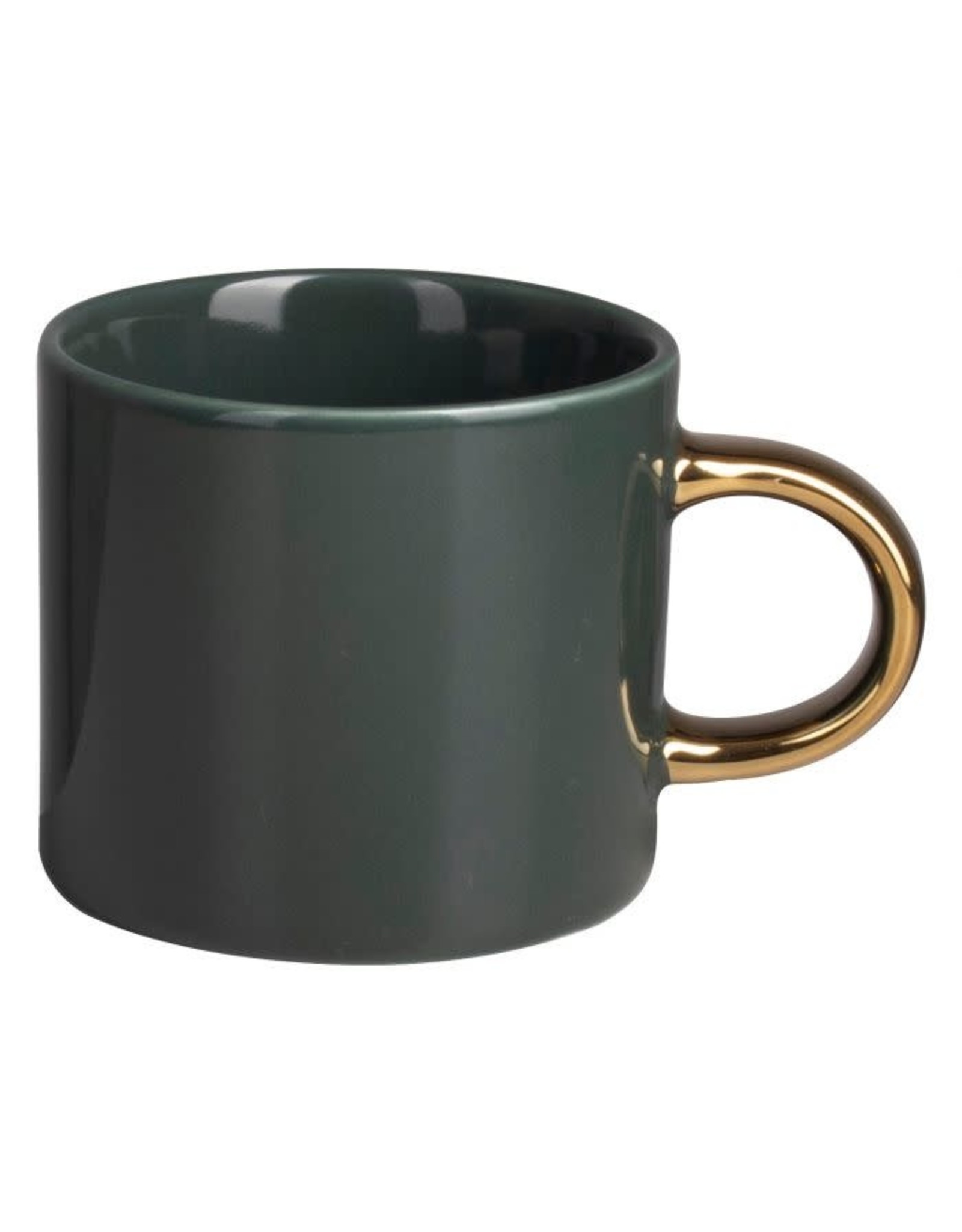 GUSTA Mok 230ml donkergroen/goud Gusta