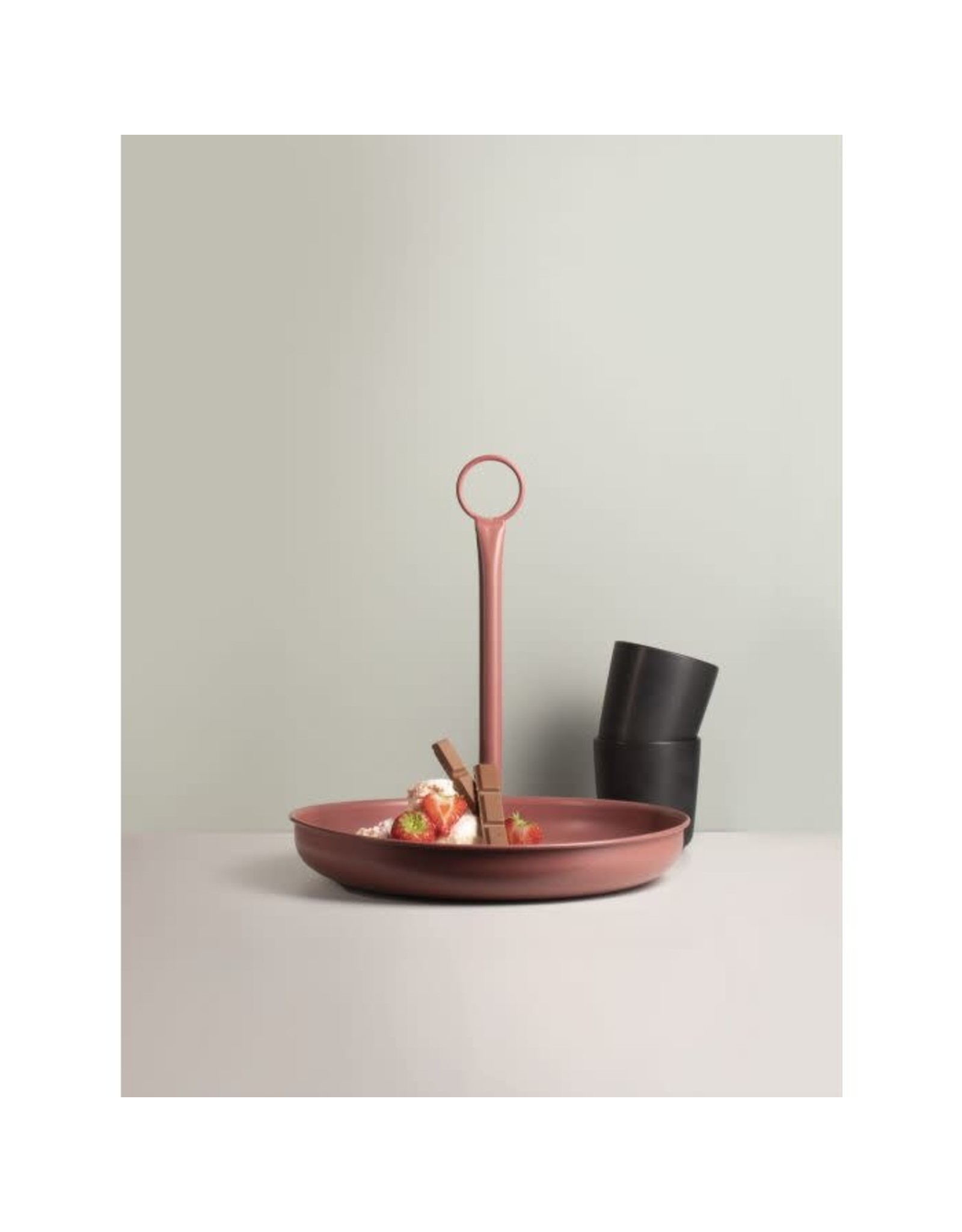 GUSTA Serveerschaal met handvat ø29cm rood