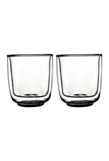 GUSTA Glas koffie/thee dubbelwandig 250 ml - 2 stuks - FIKA