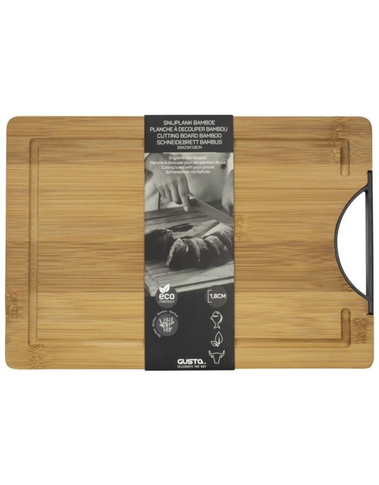 GUSTA Snijplank bamboe hout 33x23cm