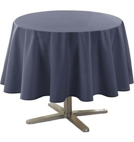 WICOTEX Donkerblauw tafelkleed van polyester rond 180 cm - Tafellakens