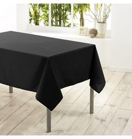 WICOTEX Zwart tafelkleed van polyester met formaat 140 x 200 cm