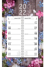 MGP CARDS MGPcards - Omleg-weekkalender 2022 - Week begint op Zondag - Bloemen