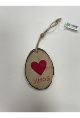 MERKLOOS KERSTBOOM HANGER HOUT MET HARTJE EN XMAS