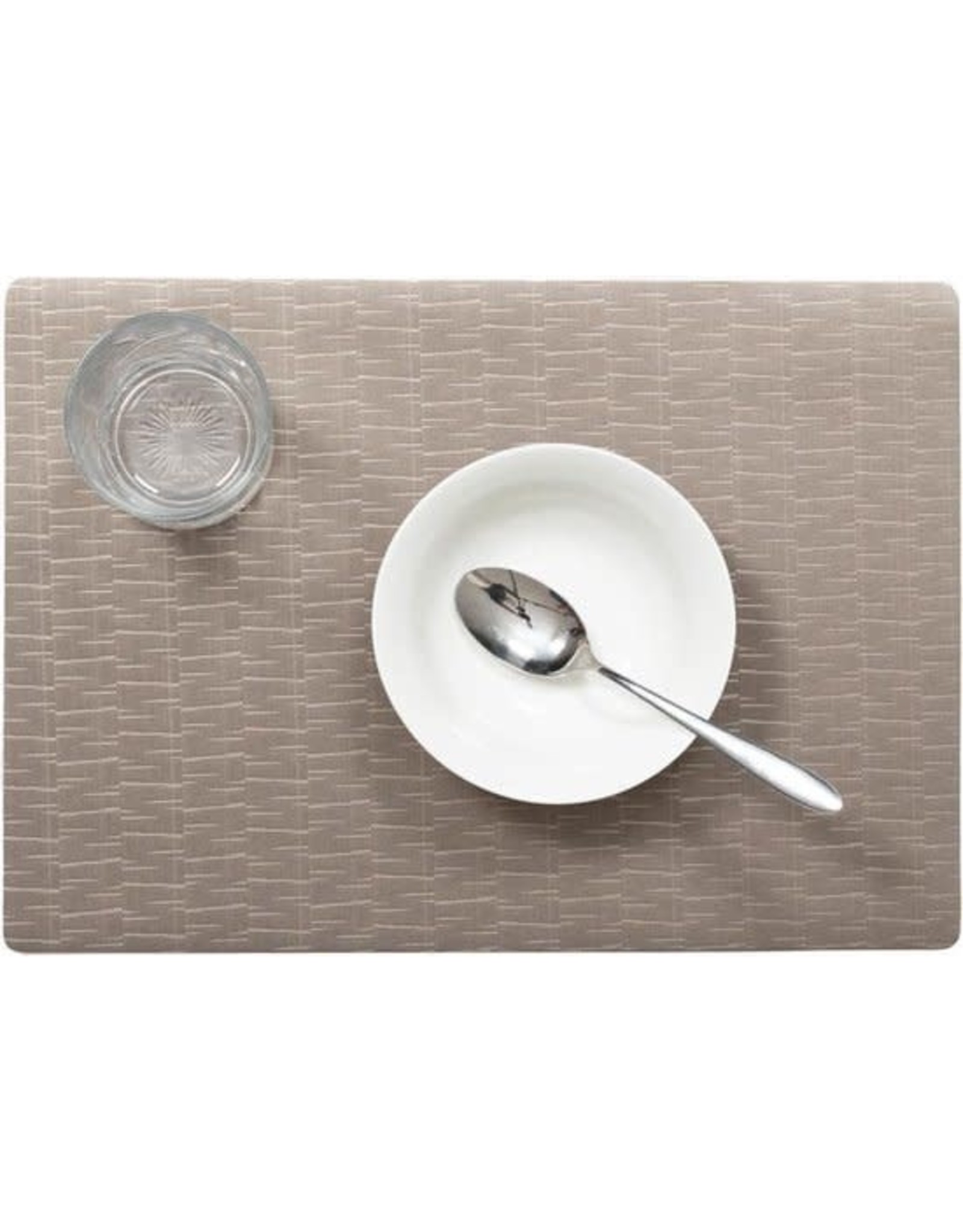 WICOTEX Stevige luxe Tafel placemats Jaspe taupe 30 x 43 cm