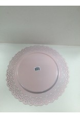 MERKLOOS Onderboden/dienblad  34,5 cm metal met kante licht roze