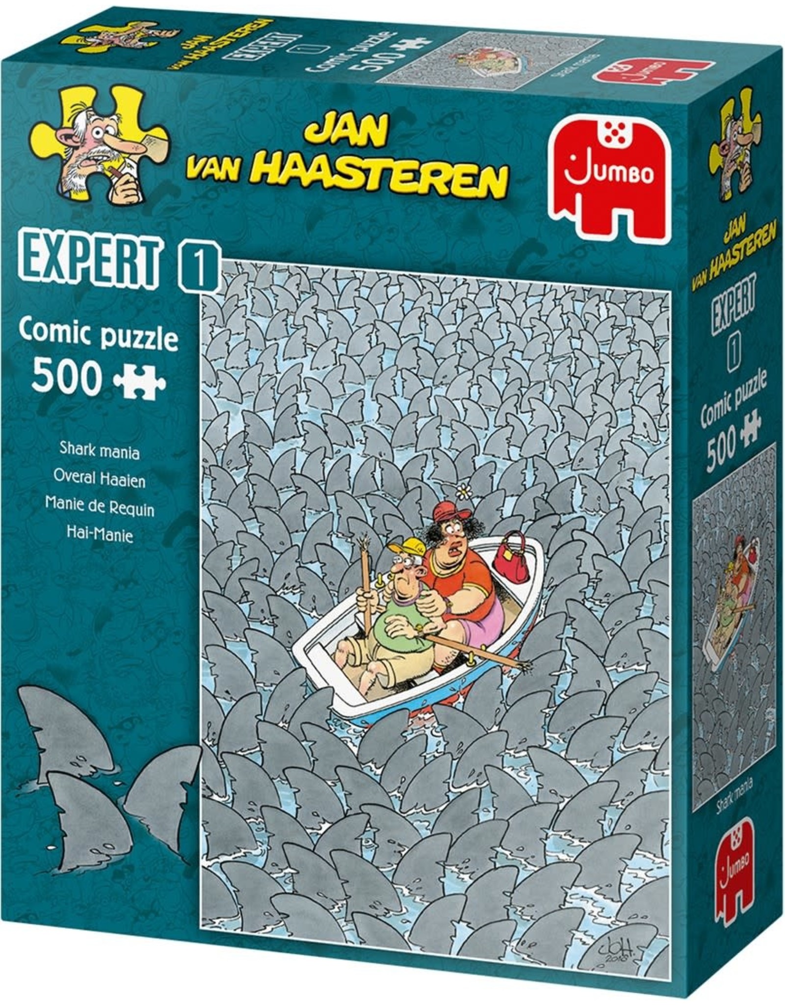 JUMBO Jan van Haasteren Expert 1 - Overal Haaien (500 stukjes)