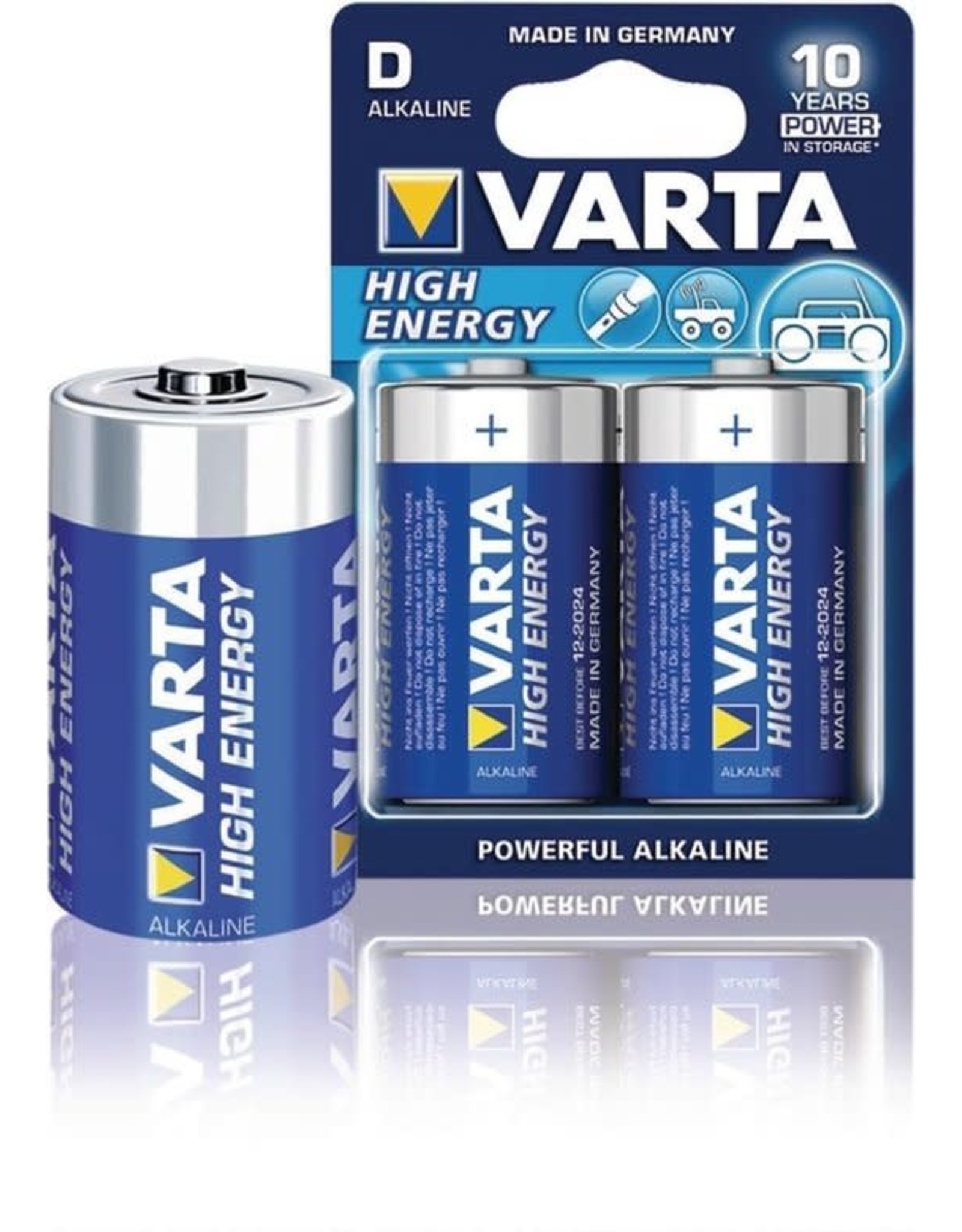 VARTA Varta Longlife Power D Batterijen - High Energy Alkaline - 2 Stuks