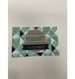 Hallmark Bedankt Meester - Hallmark- met envelop