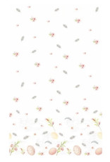 Duni Duni tafelkleed bloemen grijs / roze 138 x 220 cm