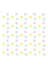 Duni Duni paasservet bloemen multi 33 x 33 cm