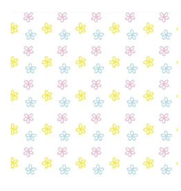 Duni Duni paasservet bloemen multi 33 x 33 cm