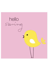 Duni Duni paasservet hello spring roze / geel 33 x 33 cm