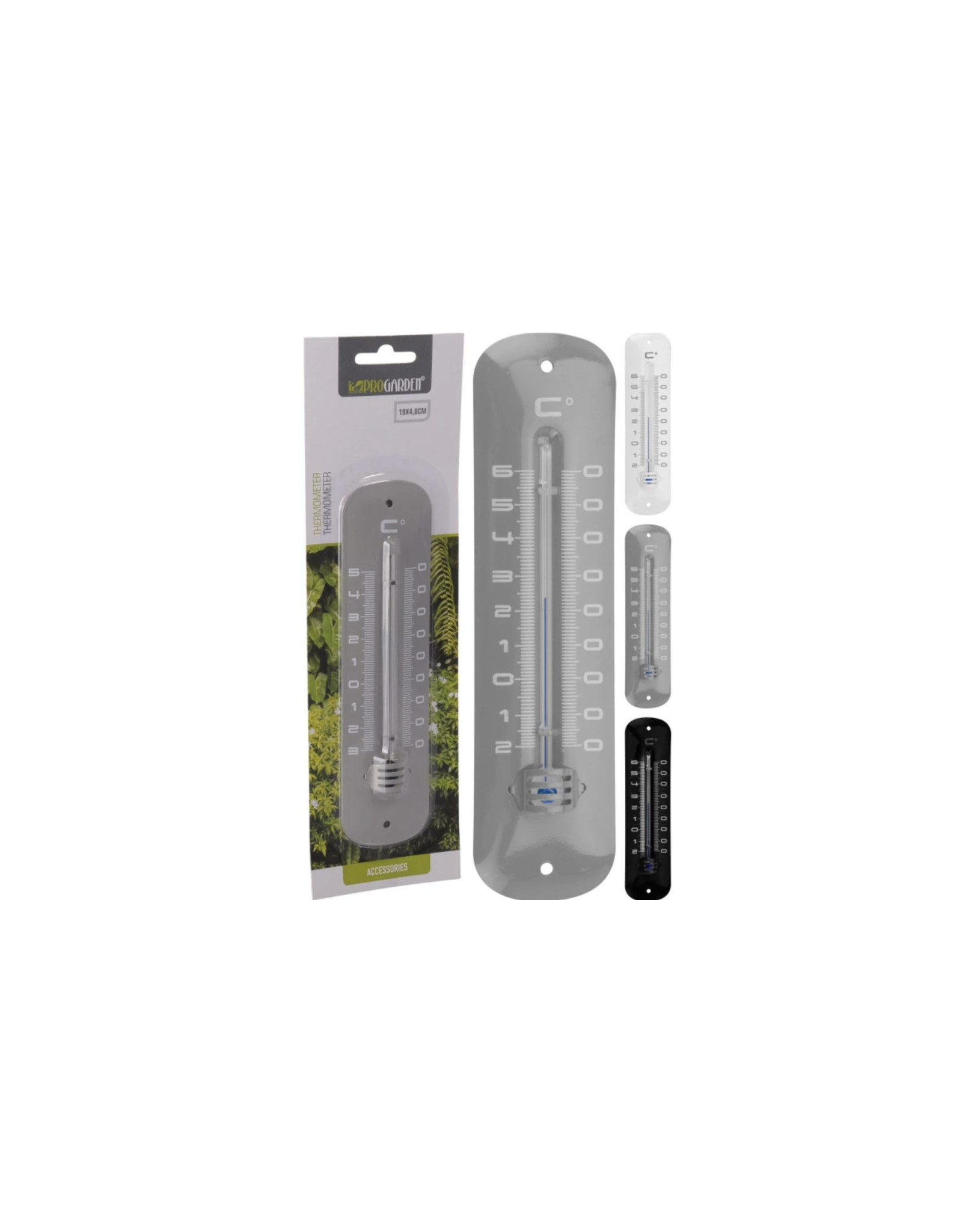 PRO GARDEN ProGarden Thermometer metaal 19 cm 3 assorti