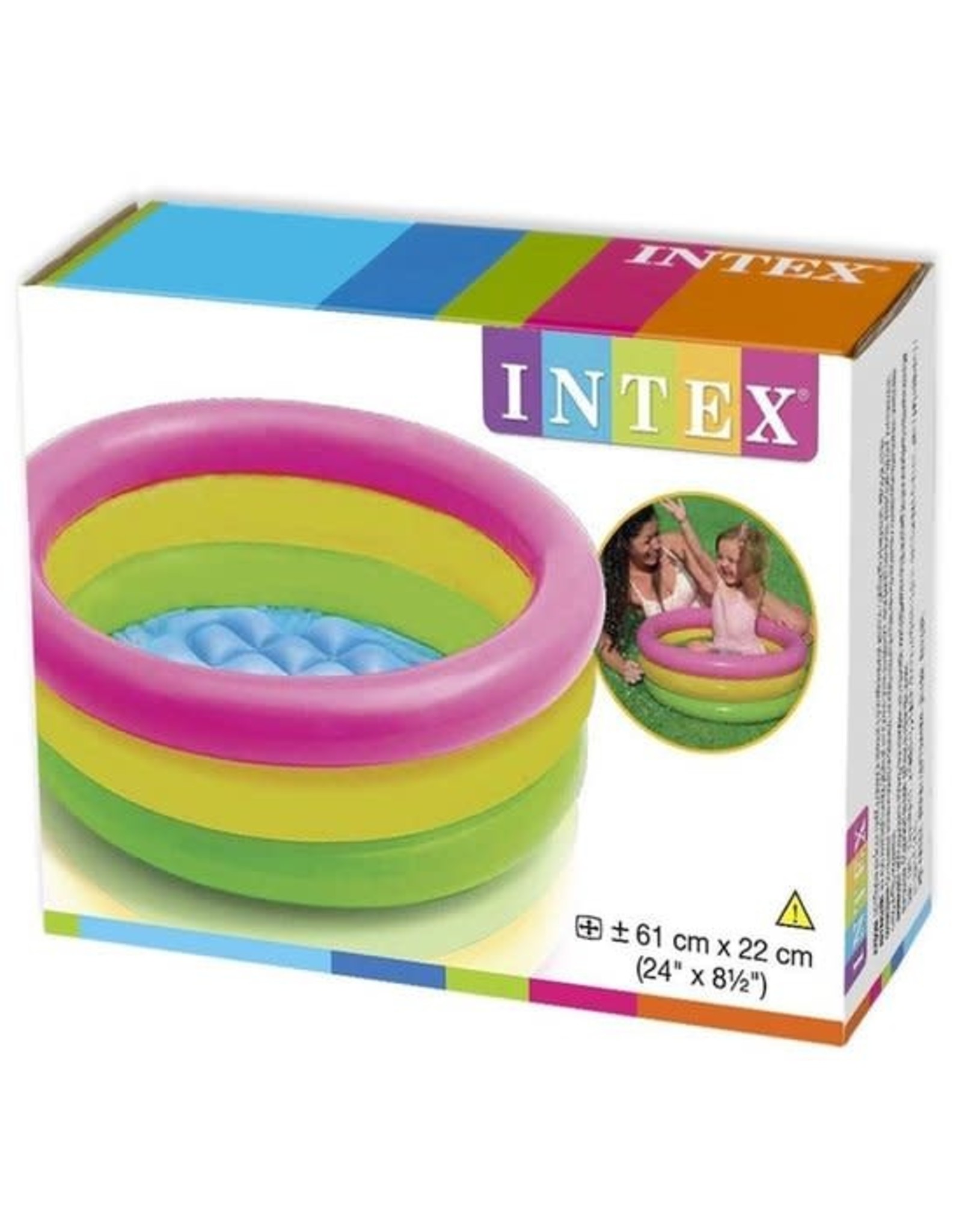 INTEX Intex Zwembad Sunset Glow 3-ring - Ø 61 x 22 cm - Rond