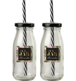 GUSTA Gusta Fles 0,25L + rietje 4dlg In a jar