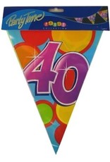 Vlaggenlijn ballonnen  40 jaar | 10 m