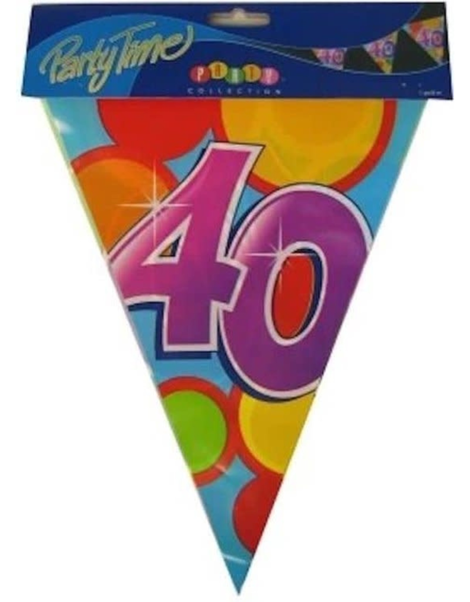 Vlaggenlijn ballonnen  40 jaar | 10 m