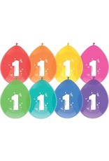 FOLAT Ballonnen 1 jaar | 8 stuks 30 cm FOLAT Ballonnen 1 jaar | 8 stuks 30 cm