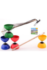 JOHNTOYS Diabolo Gekleurd met Houten Stokjes