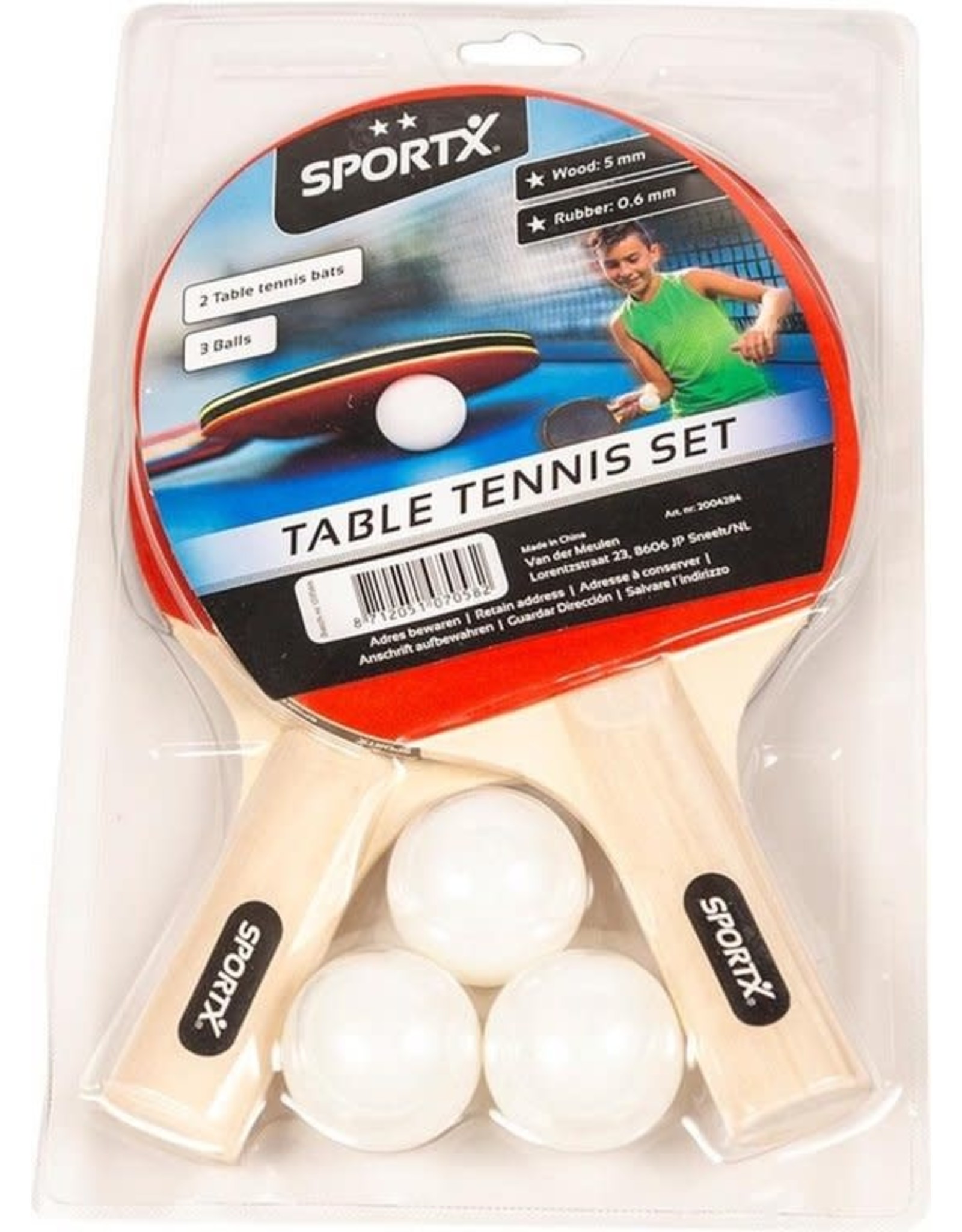 SPORTIX SportX tafeltennis set met ballen